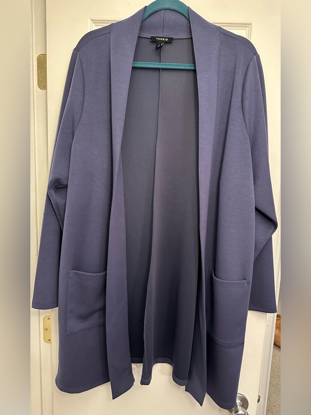 NWOT Size‎ 3 Torrid—Beautiful Purply Blue Open-Front Long Cardigan